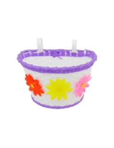 12/16 Medium Size Bike Basket Purple/White.